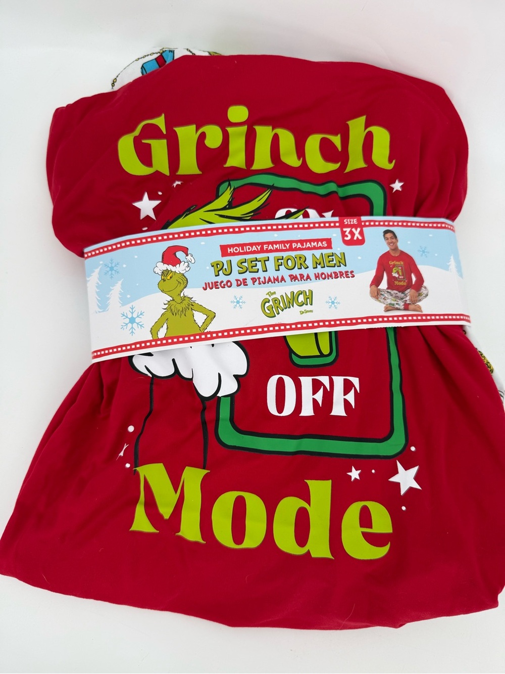 Grinch Mode Red Pajama Set - Holiday Character Sleepwear